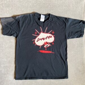 Vintage Gildan shirt womens medium black red empty‎ fifth rockabilly rules y2k